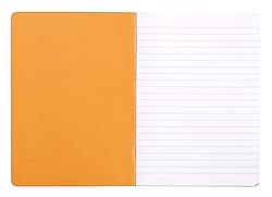 Rhodia Staplebound Orange Lined Notebook 14.8 X
