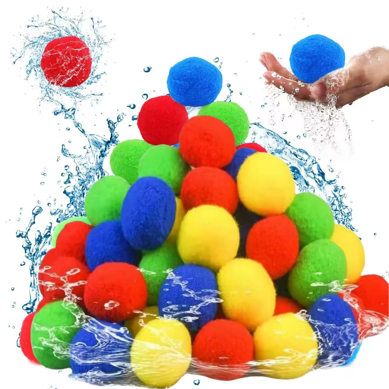 Photo 1 of 60PCS Reusable Water Balloons Summer Water Toys for Pool Beach & Outdoor, Water Balloons for Outdoor Toys and Games for Boys and Girls for Pool and Backyard Fun
