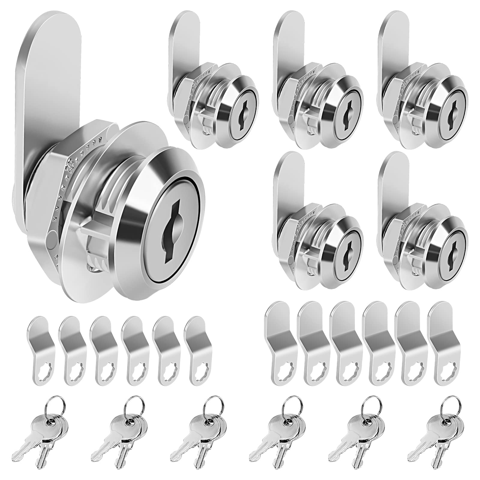 3 Pack 5/8" Cam Locks Keyed Alike - Cabinet, Mailbox, RV, Toolbox Lock Replacement, Zinc Alloy, Easy Install
