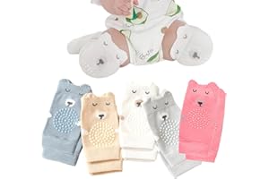 ISANPAN SANPAN Baby Knee Pads for Crawling(5 Pairs),Cute Baby Crawling Knee Pads,Protect Baby's Knees and Help Babies to Crawl