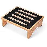 StrongTek 5" High Wooden Bed Step Stool for Adults, Sturdy Bedside & Shower Steps, 440lb Capacity, Versatile Mobility Aid for