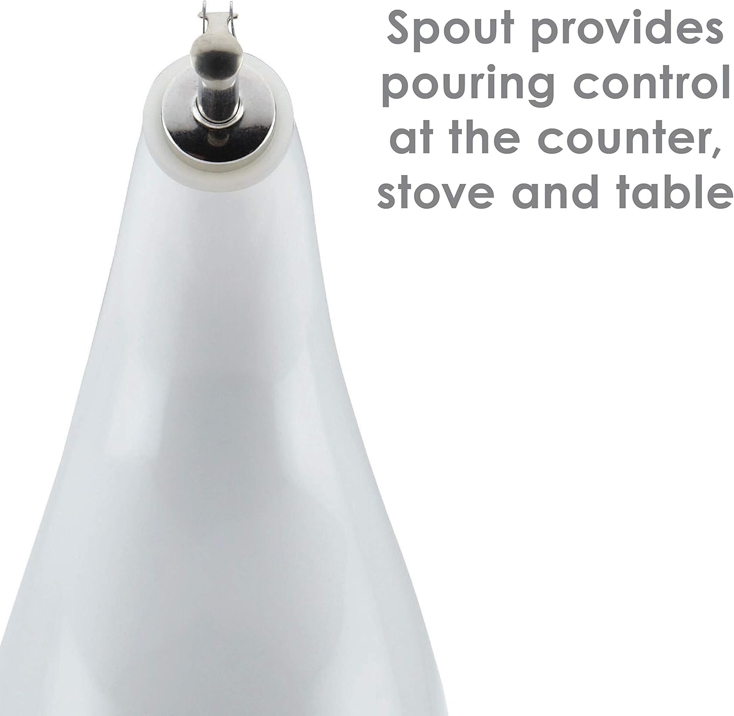 Rachael Ray Slip Glaze Ceramics EVOO Olive Oil Bottle Dispenser with Spout - 24 Ounce, White: Kitchen & Dining