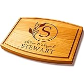 Barika Customized Cutting Boards - Personalized Chopping Blocks With Monogrammed And Initial Designs For Couples, Wedding, Engagement, Newlyweds, Bridal Registry, Christmas