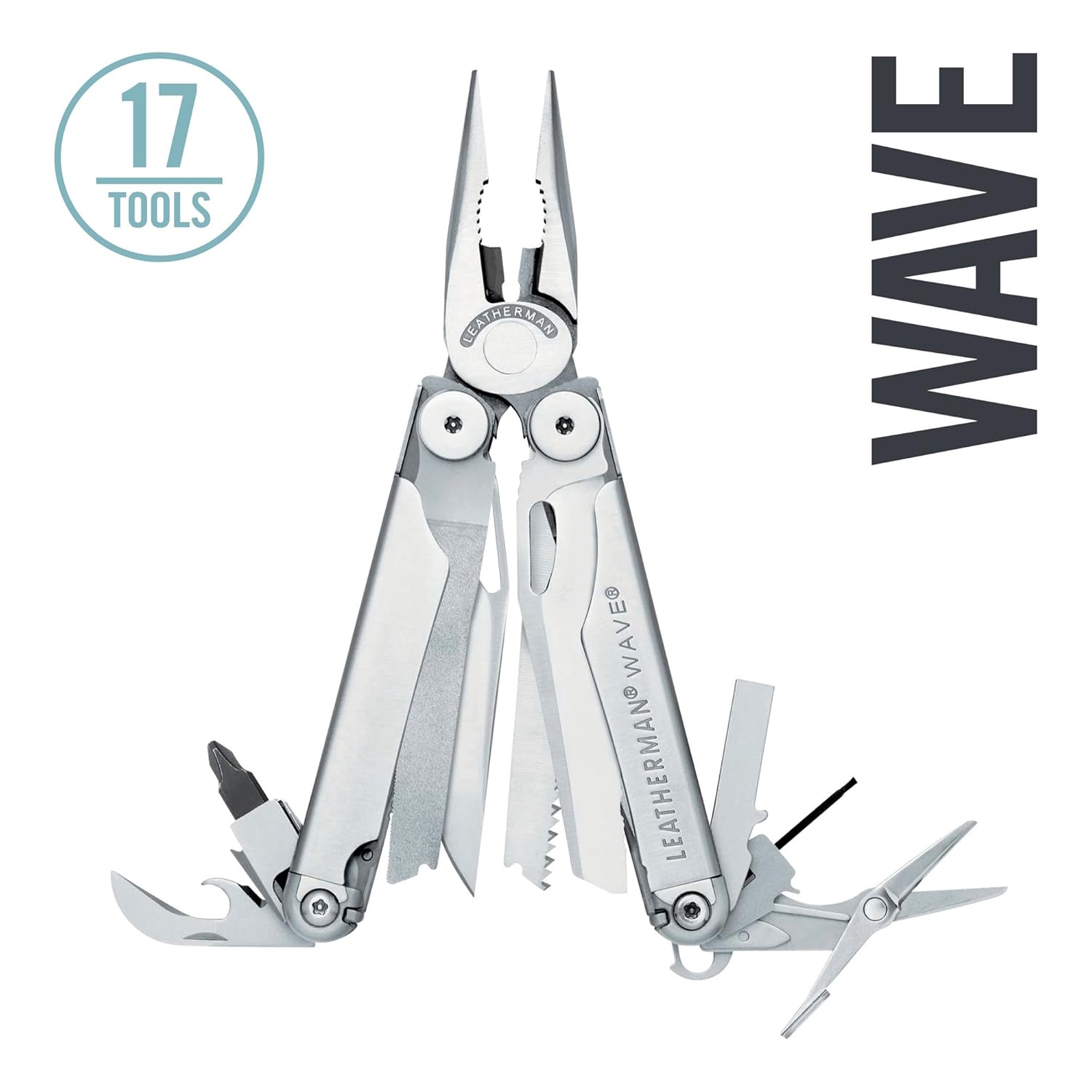 LEATHERMAN - Wave Multitool, Stainless Steel with Leather Sheath