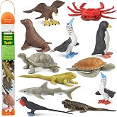 Safari Ltd. Galapagos Toob - 12 Mini Wildlife Figurines Toy Set for Kids | 12 Mini Figurines, 1.25 to 3.75 Inches Tall, Ages 3+, Safety Tested, BPA Free PVC, Habitat Dioramas, Wildlife Study