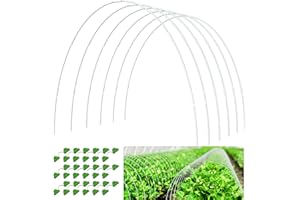 MrCrafts Garden Hoops for Raised Beds, Greenhouse Hoops 36Pcs, Grden Supplies Green House Grow Tunnel, Hoop House Kit for Garden Netting, DIY Garden Support Hoops Arch Frame