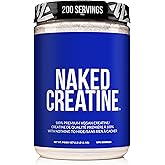 Naked Pure Micronized Creatine Monohydrate – 200 Servings, 1,000g Bulk – Vegan, Non-GMO, Gluten & Soy Free - Muscle Building,