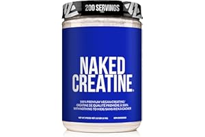 Naked Pure Micronized Creatine Monohydrate – 200 Servings, 1,000g Bulk – Vegan, Non-GMO, Gluten & Soy Free - Muscle Building,