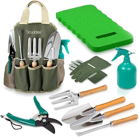 8 Piece Heavy Duty Gardening Tools with Storage Organizer