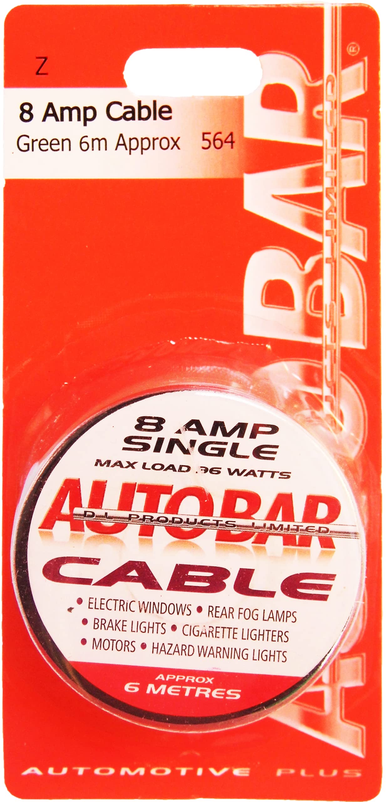 Autobar 564 Multi Purpose Electrical Cable 8 Amp 6m Green Electrical Wire