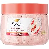 Dove pH Balanced Body Scrub, with Naturally-Derived and Sulfate-Free Cleansers, White Peach & Crushed Rice, 425 g