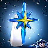 Hohean Wall Fragrance Plug in with Night Light, Compatible with Bath & Body Works Wallflowers Refills, Christmas Essential Oil Scented Diffuser, Air Freshener Plug in for Home Office(Bethlehem Star)