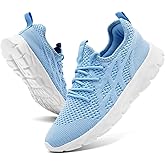 MGBDSZ Women's Running Shoes Walking Tennis Shoes Sneakers for Women Comfortable Lightweight Athletic Lace Up Gym Casual Fashion Fitness Sports Soft Sole Mesh Light_Blue Size US 9
