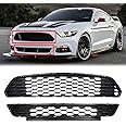 PENSUN Front Bumper Upper & Lower Mesh Grille Grill Fit for 2015 2016 2017 Ford Mustang