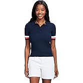 Izod Womens Short Sleeve Sweater Performance Stretch Golf Collared Polo