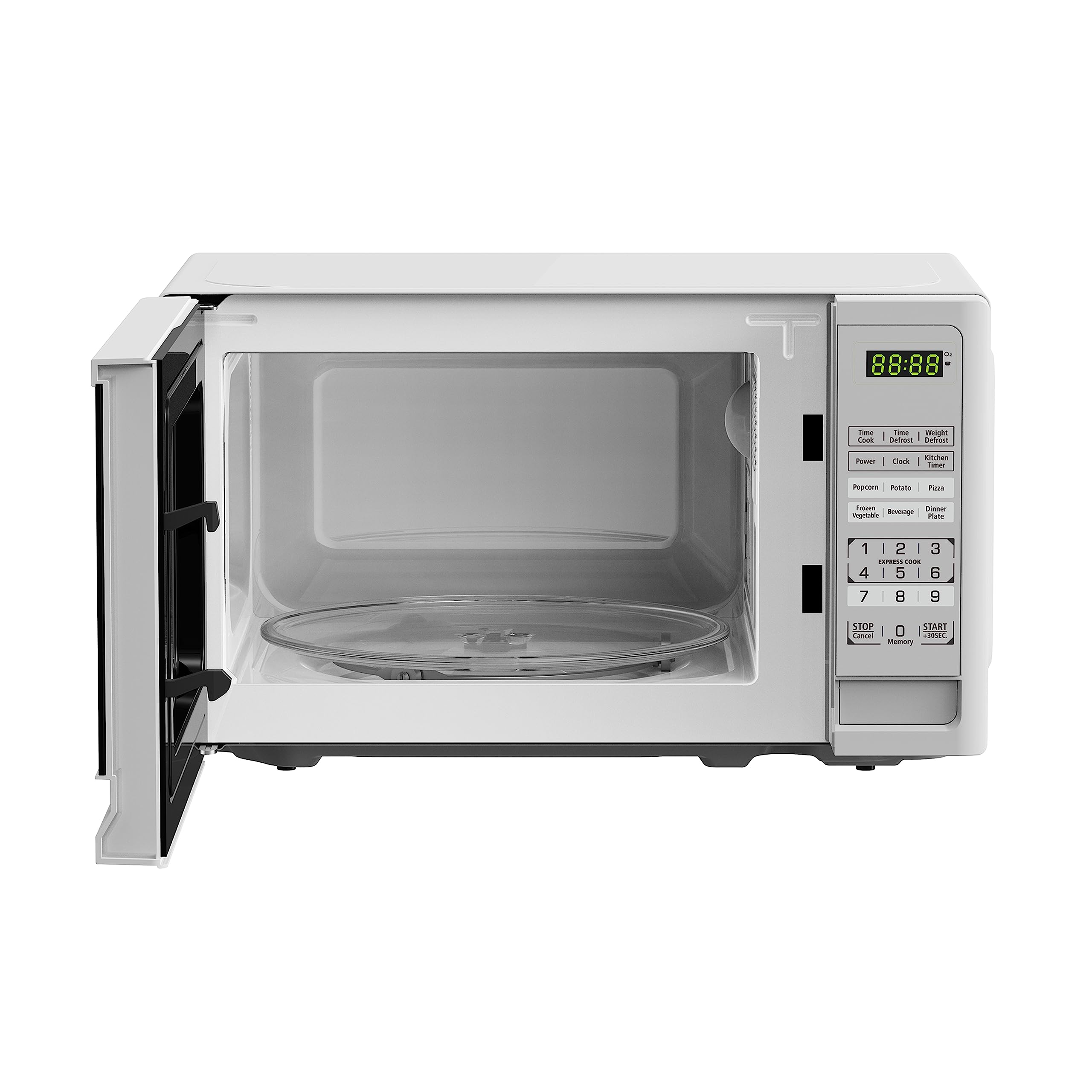 BLACK+DECKER Compact Countertop Microwave Oven 0.7 Cu. Ft. 700-Watts with LED Lighting, Child Lock, White