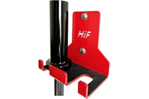 SIWOOD Olympic Barbell Hanger,Garage Gym Bar Wall Rack,Vertical Barbell Mount Rack,Space Saving Commercial or Home Gym Accessory,Holds Under 33mm Bar Size