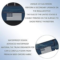 Trunk Organizer for Car,Unique US Flag Backseat Car