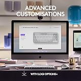 Logitech MX Mechanical Mini for Mac Keyboard Pale Gray Bluetooth USB-C UK Layout view 7