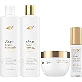 Dove Bond Strength, Damage Therapy System – Shampoo, Conditioner, 10-in-1 Shield Serum & Peptide Mask, Hair Repair Treatment, Anti-Frizz (4 Piece Set)