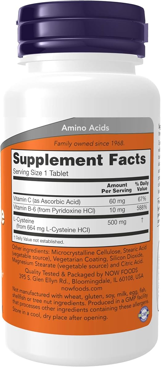 Amazon 海外直送品 ナウフーズ L システイン 500mg 100タブレット Now L システイン