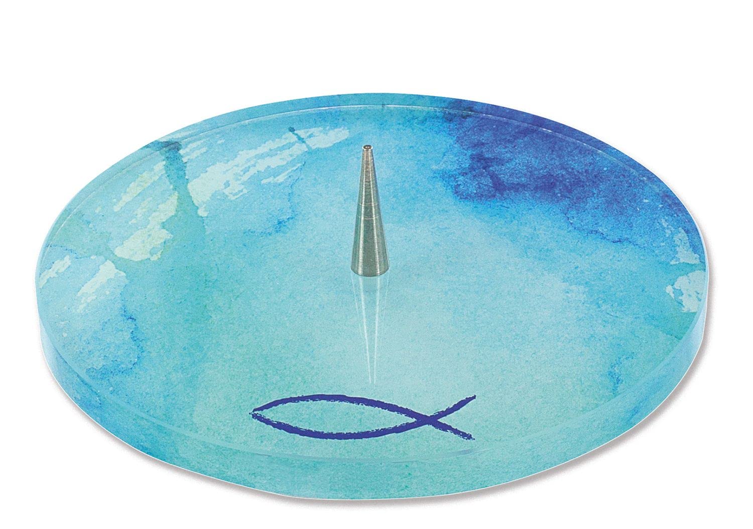 Butzon & Bercker 63619 Glass Candlestick with Fish Symbol