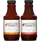 Jack Stack Barbecue Original and Hot Sauce - Kansas City BBQ Sauce 2 Pack - Hot & Original Smoked KC BBQ Sauce (2, 18oz Bottles)
