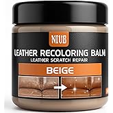 NIUB Leather Recoloring Balm Leather Color Restorer Scratch Repair Leather Paint for Furniture Couches Car Seats Shoes Bags Leather Dye and Restorer Restores Faded and Scratched Leather-Beige