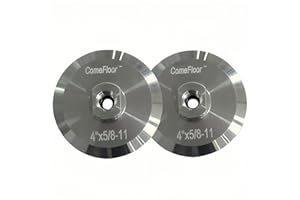 ComeFloor Aluminum Backer Pad, Hook and Loop Backing Pad, 5/8”-11 Threaded 4" (4 in, 2, Count)