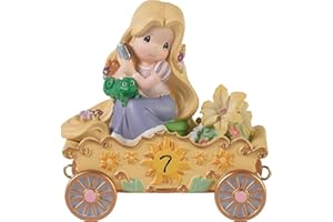 Precious Moments Disney Showcase Collection Resin Figurine, Age 7 Birthday Gift, Disney Birthday Parade Rapunzel Figurine, 114424