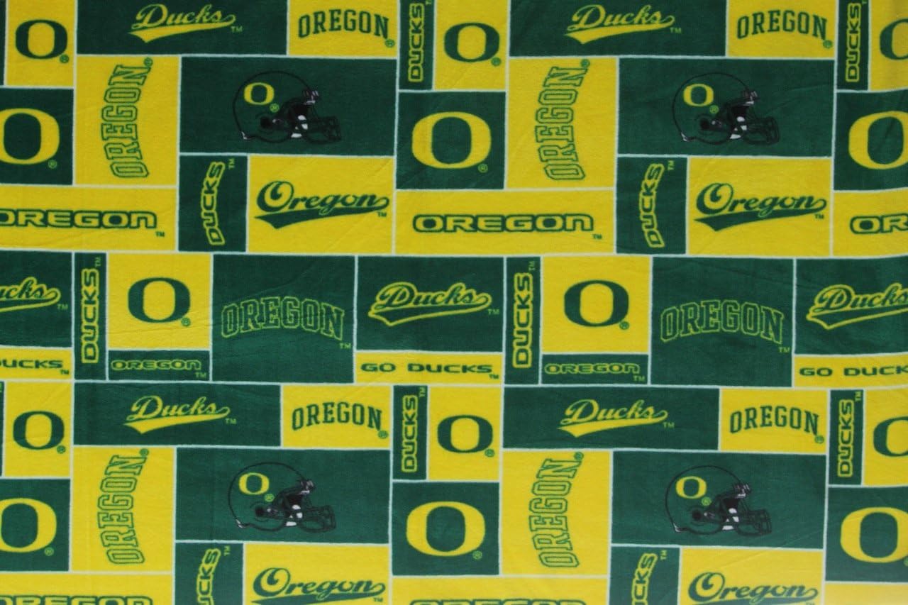 Amazon Com Oregon Ducks Checkered Anti Pill Polar Fleece Plush Fabric Polyester 13 Oz 58 60