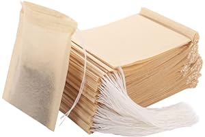 SUMAJU Empty Tea Bags - 300 Pcs Disposable Drawstring Unbleached Filter Bags for Loose Leaf Tea and Coffee (3.54 x 2.75 inch)