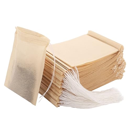 Empty Tea Bags 300 Pcs Disposable Drawstring Unbleached Filter