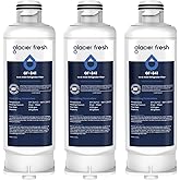 GLACIER FRESH Replacement for DA97-17376B Refrigerator Water Filters, HAF-QIN, HAF-QIN/EXP, DA97-08006C, RF23M8070SG, RF23M8070SR, RF23M8090SG, RF23M8090SR, RF23M8570SR, RF23M8590SG (3 Pack)