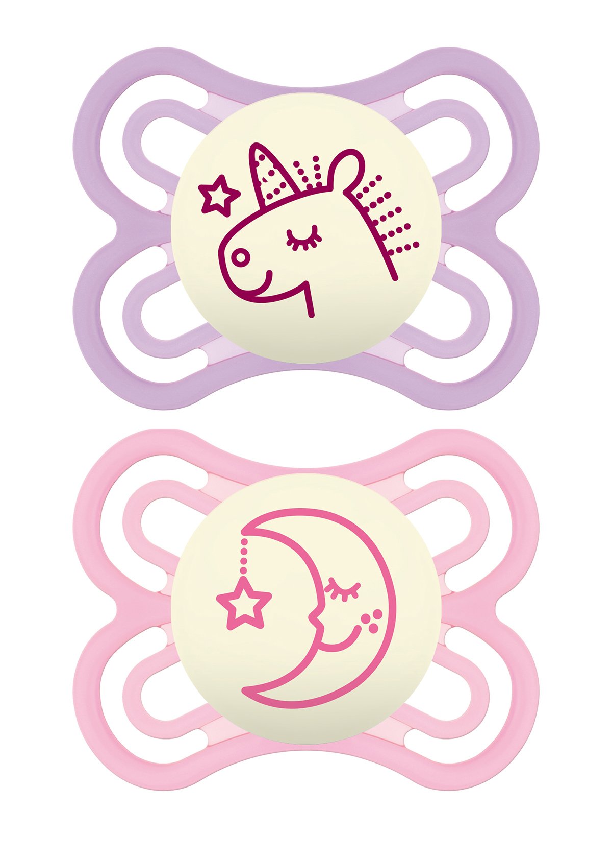 mam glow in dark dummies