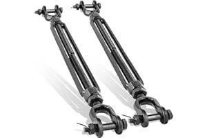 hannger 1/2" Heavy Duty Turnbuckle Ultra Large Jaw & Jaw Turnbuckle, 2205 Lbs Working Load Limit, Black Turnbuckles for Cables Wire Rope Tensioner, Anti Sag Gate Kit, Yard Zipline, Shade Sail