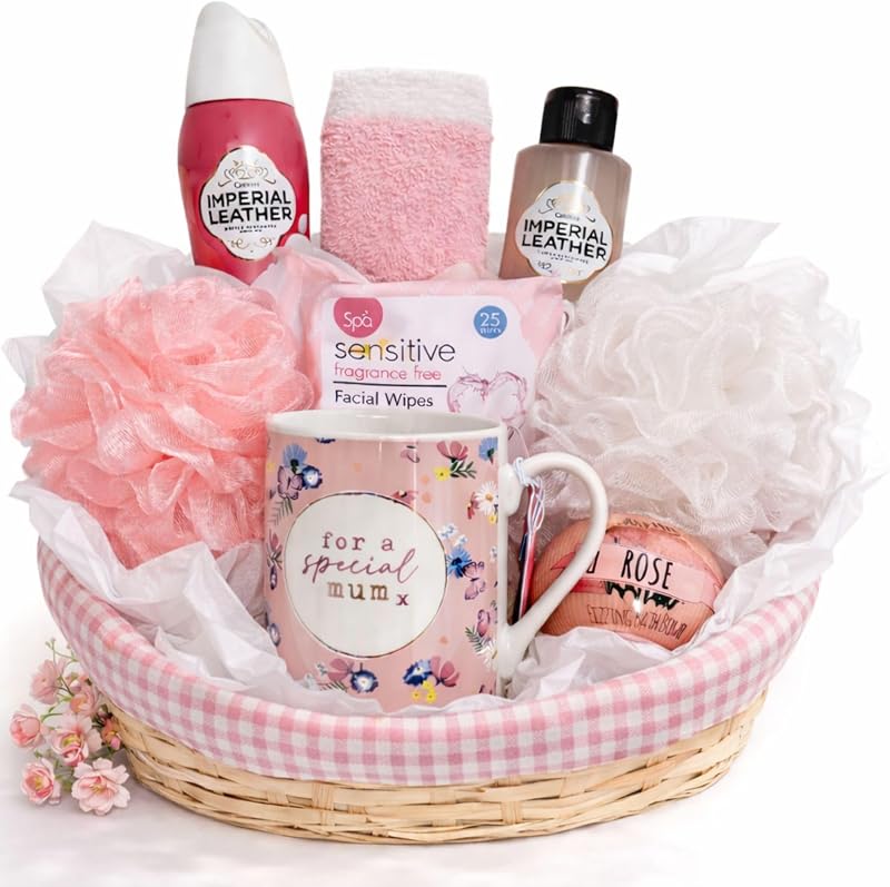 B.C.C Mother's Day Gift Hamper for Mum Pamper Basket Relaxing Treats Birthday