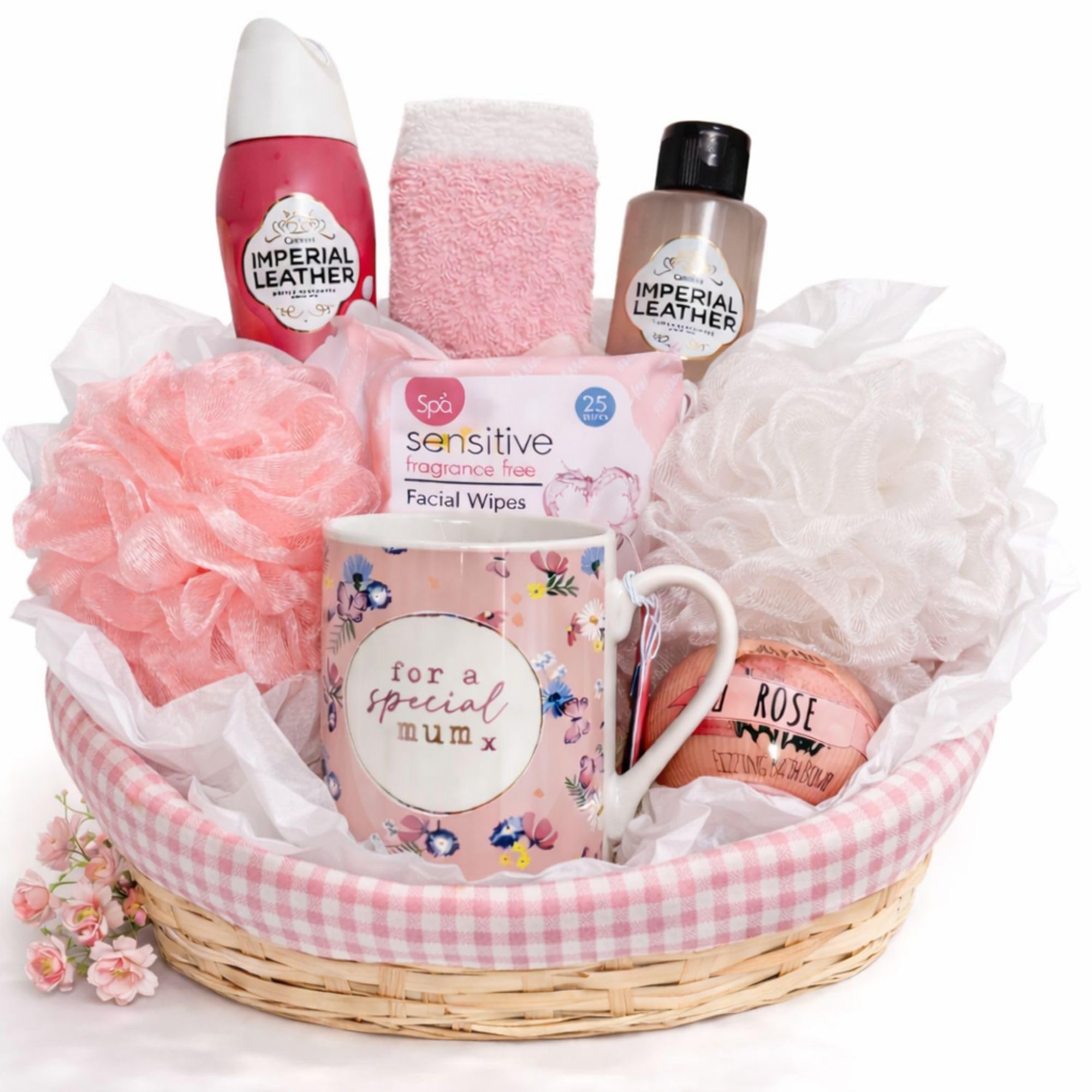 Mother’s Day Gift Hamper for Mum – Ready-Made Pamper Gift Basket with Relaxing Treats – Birthday & Mother’s Day Gift Set for Mum