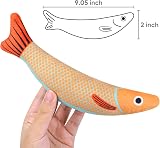 Aibuddy Catnip Toy 3PCS Bite Resistant Plush Fish Cat Chew Toys with Bell view 6