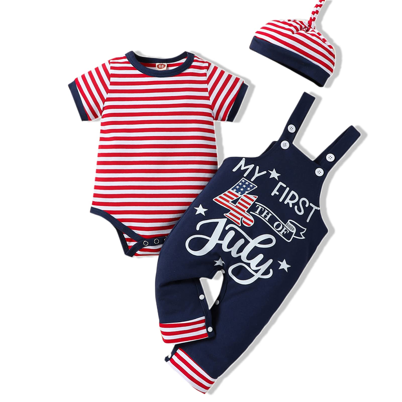 Photo 1 of Gakizon Newborn Baby Boys My First 4th of July Outfit USA Flag Outfits Veterans Day Outfits Patriot Day Outfits