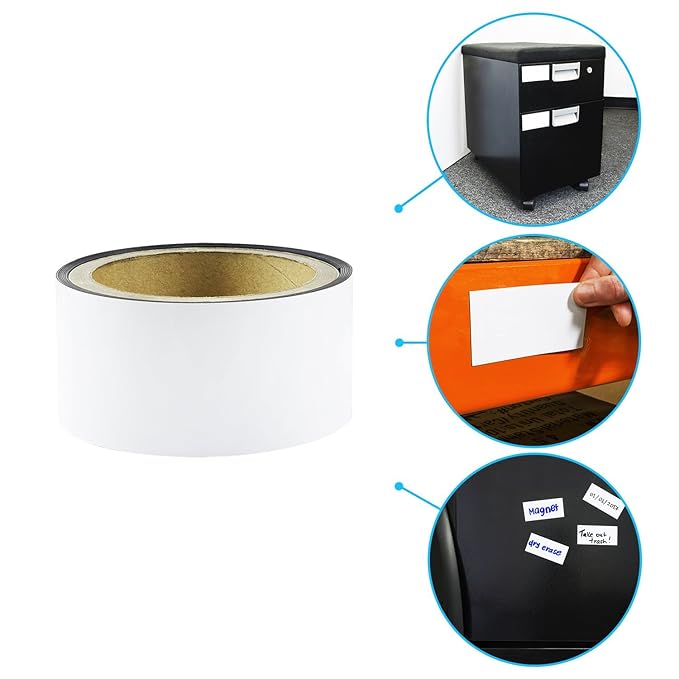 Glossy White Magnet Strip Magnetically Receptive Whiteboard Sheet