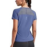 Pioneer Camp Women's Workout Tops Short Sleeve Athletic Shirts Moisture Wicking Quick Dry Mesh Back Yoga Tees for Running Gym