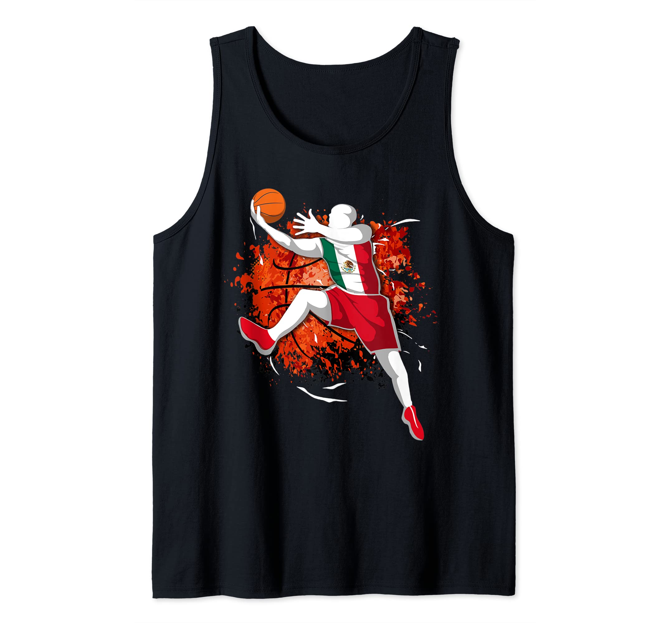Proud Mexico Basketball Lovers Mexican National Flag Sport Tank Top