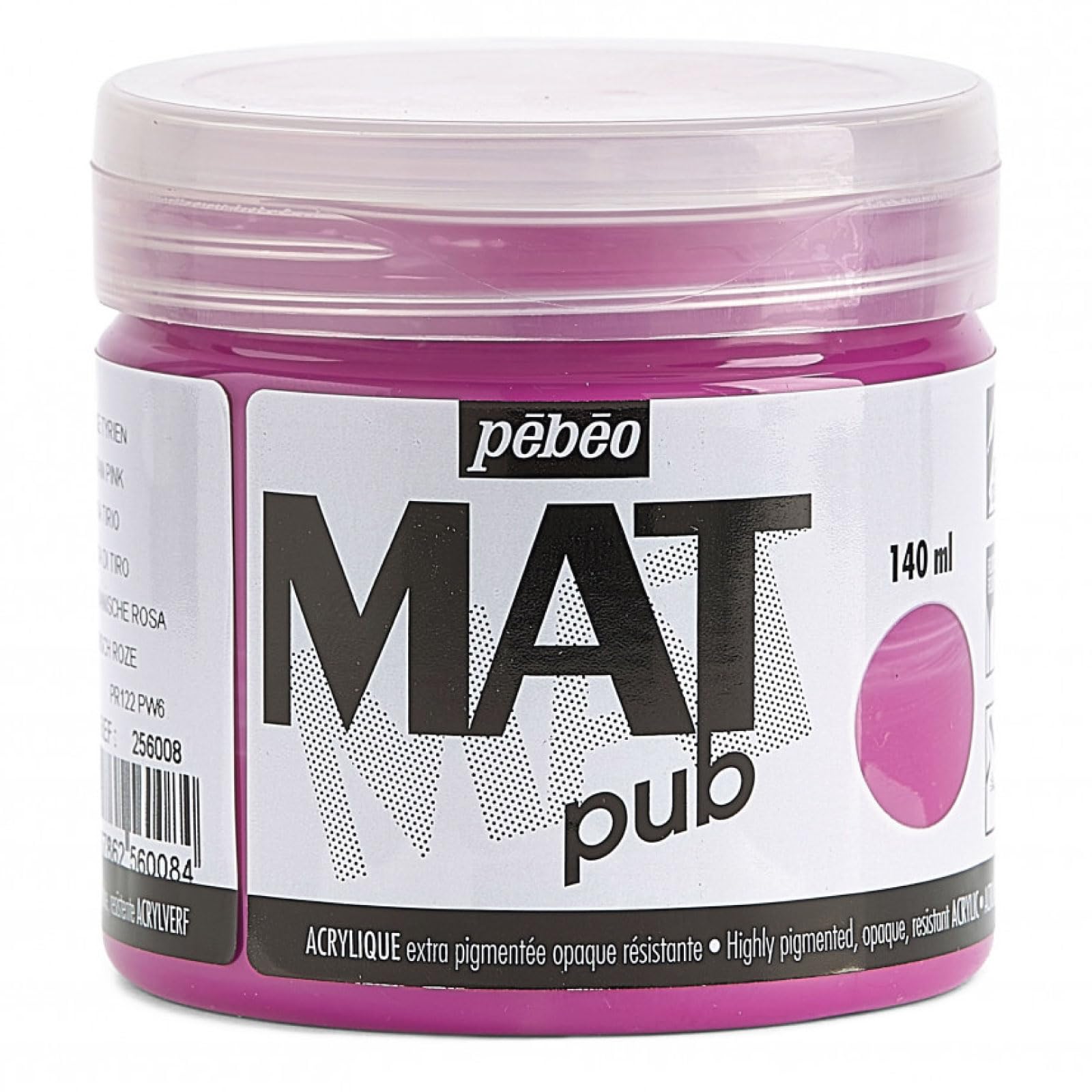 PEBEO Mat Pub, Tyrian Pink, 140ml
