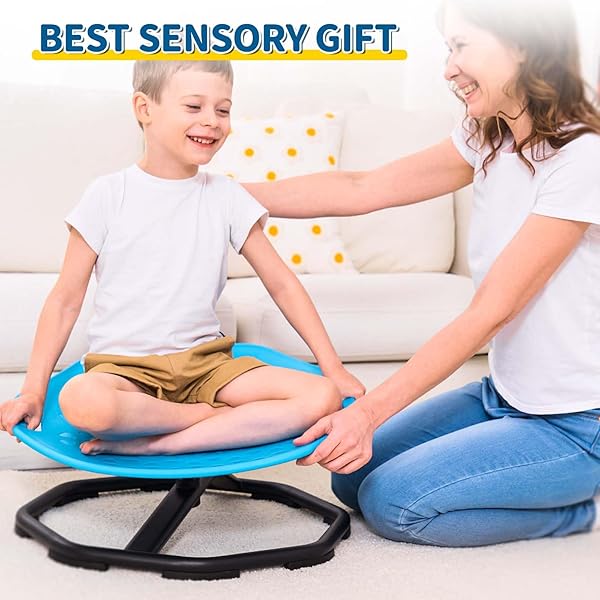 KIDBLOOM SPINNING CHAIR FOR AUTISTIC KIDS, UPGRADE HANDLE SENSORY CHAIR, AUTISM & ADHD CHAIR, KID’S FURNITURE, AUTISM SENSORY PRODUCTS FOR KIDS