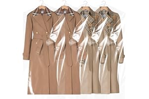 90 PCS Dry Cleaner Bags Plastic Clear 51 Inches,Garment Bags for Hanging Clothes Plastic Garment Bags Clear Clothes Covers Dr