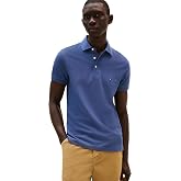 Tommy Hilfiger Men's Short Sleeve Polo Shirts in Slim Fit with Stretch and Organic Pique Cotton