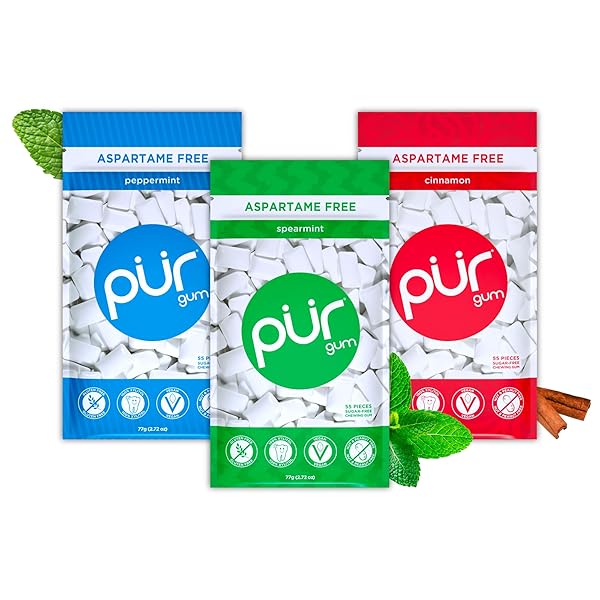 PUR GUM | ASPARTAME FREE CHEWING GUM |...