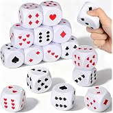 Meooeck 12 Pcs Dice Balls Foam Casino Dice Set