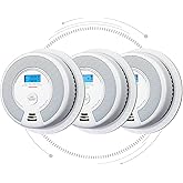 X-Sense Interconnected Smoke and Carbon Monoxide Detector 10-Year Battery, Not Hardwired, UL 217 & UL 2034 Certified, 3-Pack